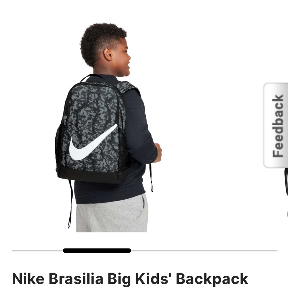 NWTNike Black and Gray Big Kids Backpack - Picture 2 of 8